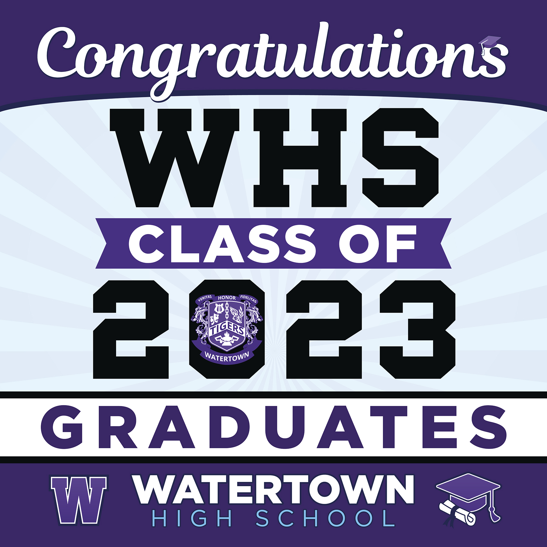 WHS Class of 2023 Sign: Congratulations (Generic - NO Name)