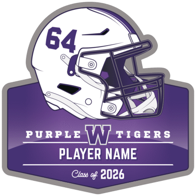 WHS Football Helmet Sign